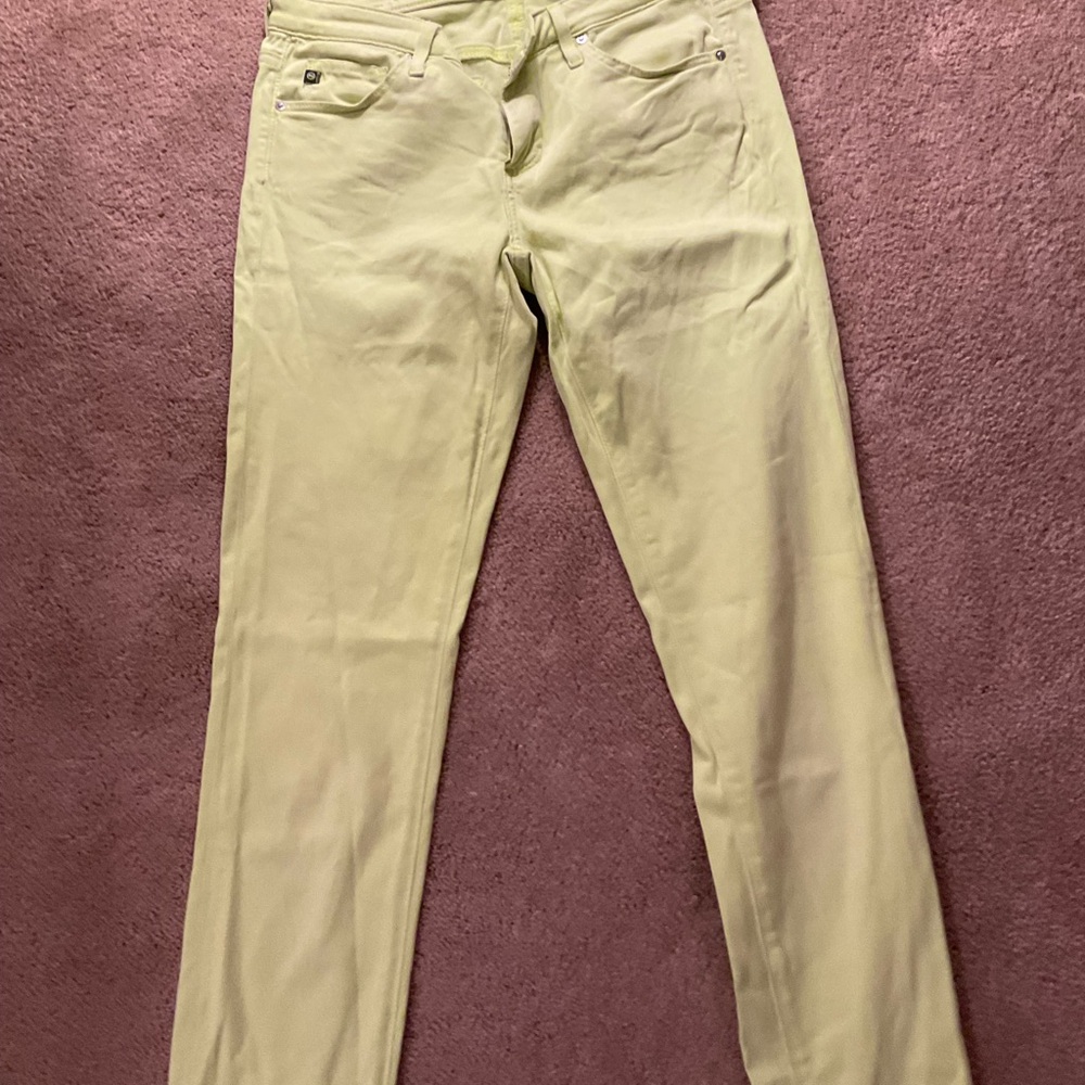Theory Women's Soft Yellow Straight Leg Jeans